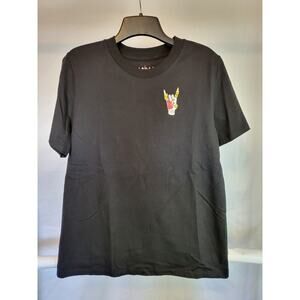 NWT Women's JordanFlight Graphic T-Shirt Size Medium DQ4468-010 Black